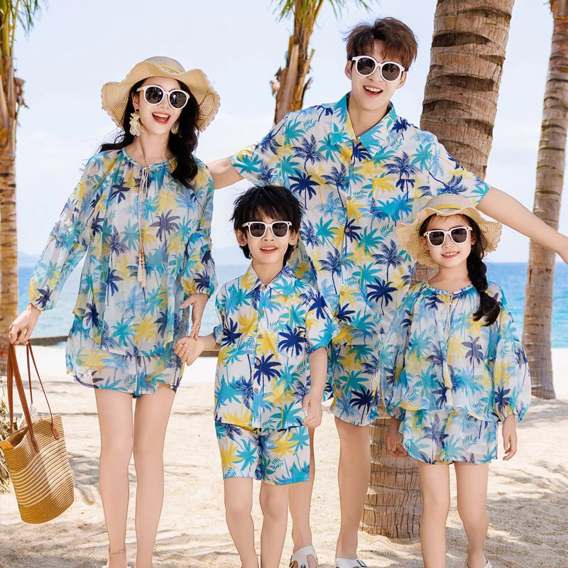 Plant Parental - Familienurlaub-Look, passende Outfits, Urlaub, Eltern-Kind-Strand, zweiteiliges